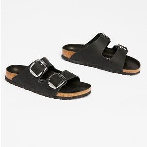 Birkenstock Black leather Sandals Size 11.